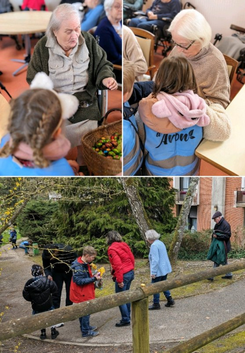 Une chasse aux œufs avec les enfants du centre de loisirs d'Avon