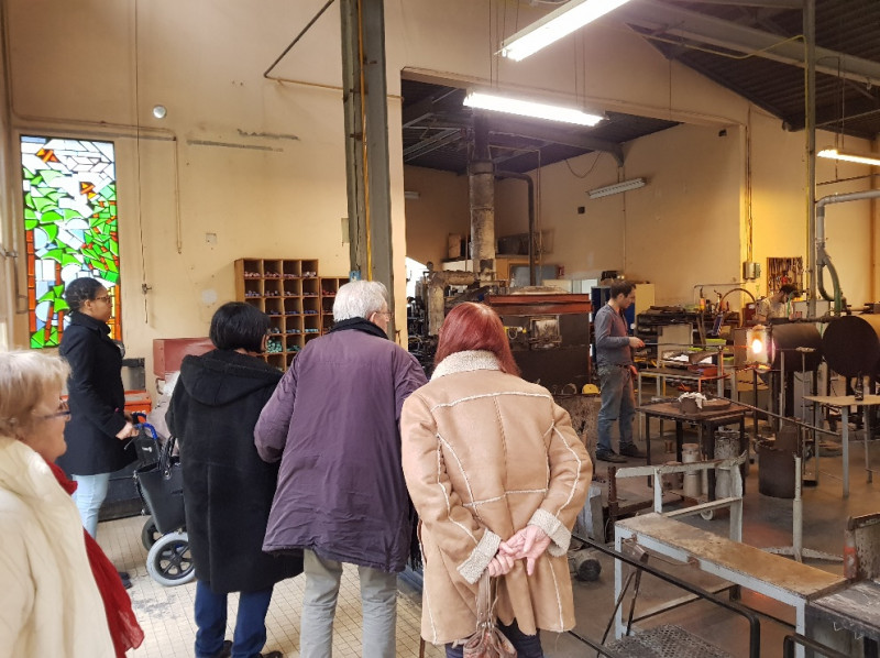 Visite de la verrerie de Soisy-sur-École