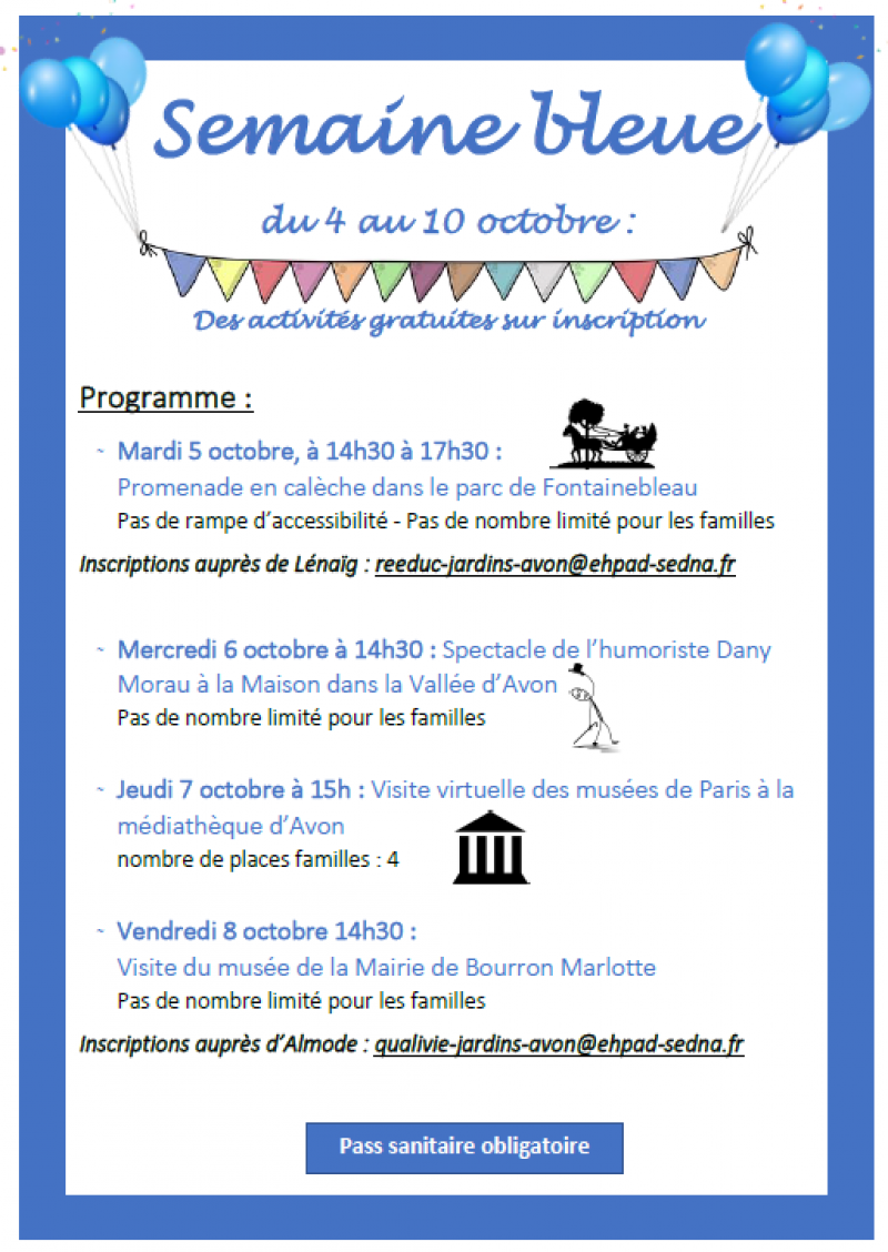 Programme Semaine Bleue