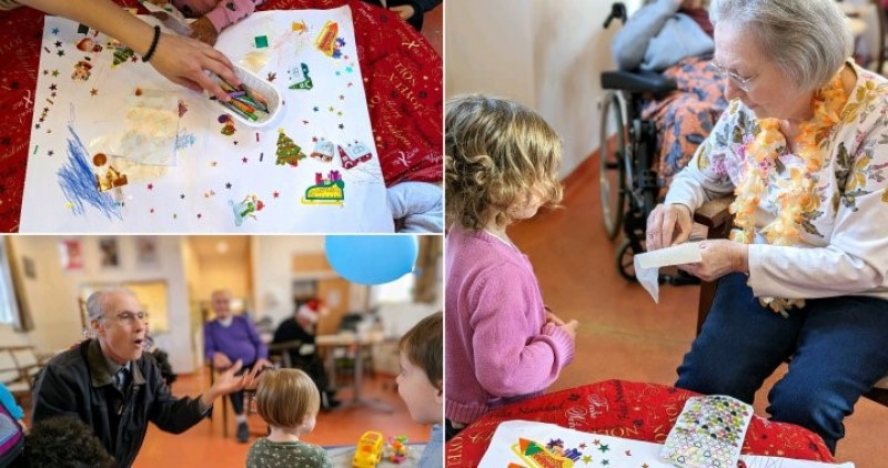 Activité de Noël pour les bébés du Relais Petite Enfance