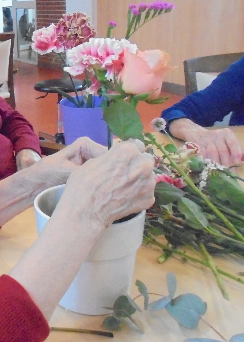 Mise en place d'un atelier décoration florale