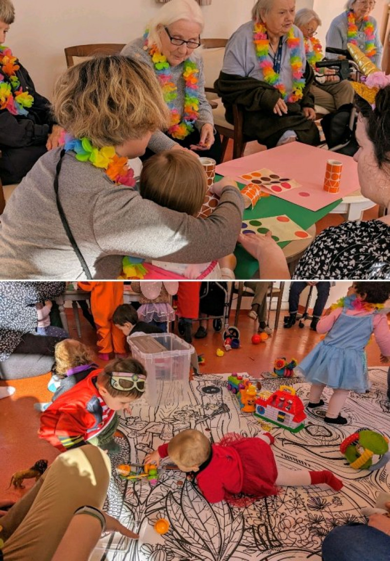 Atelier carnaval avec les assistantes maternelles d'Avon