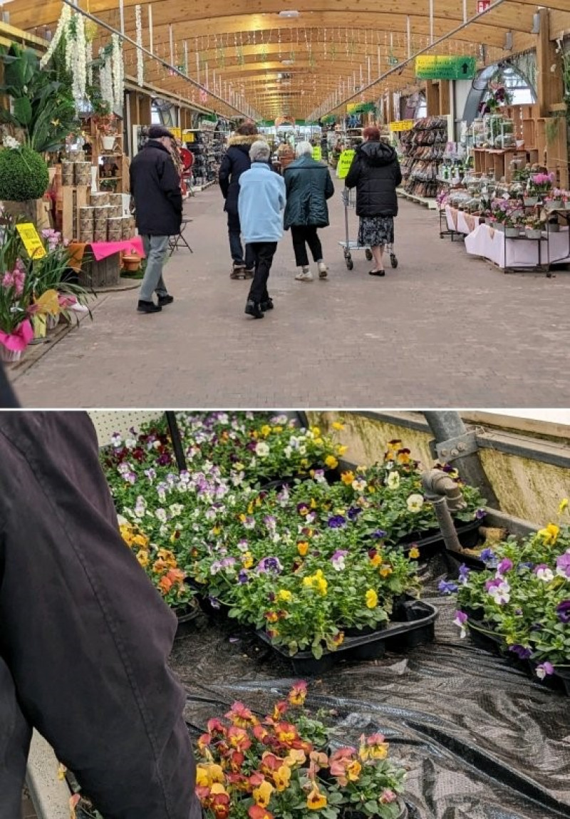 Plaisir des sens dans une jardinerie